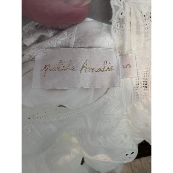 PETITE AMALIE Embroidered Dress Eyelet White Girls Sz 5 NWT $209 MSRP - Picture 5 of 14